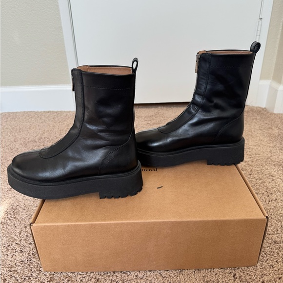 Flattered Alma Black Leather Boot - Picture 3 of 7